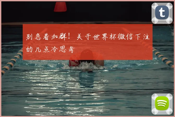 别急着加群！关于世界杯微信下注的几点冷思考