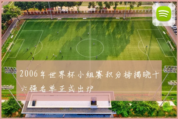 2006年世界杯小组赛积分榜揭晓十六强名单正式出炉